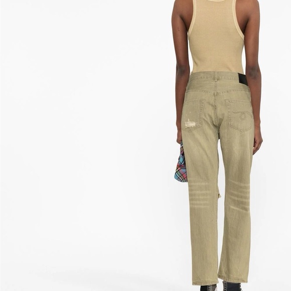 R13 Cross Over Jean - Moss Green Sz 29 - Picture 2 of 13